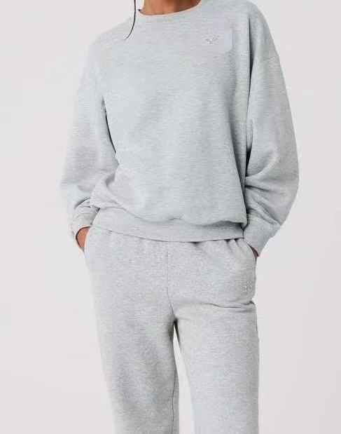 ALO 2025 otoño nuevo logotipo simple pantalones deportivos casuales de algodón para hombres y mujeres image 12
