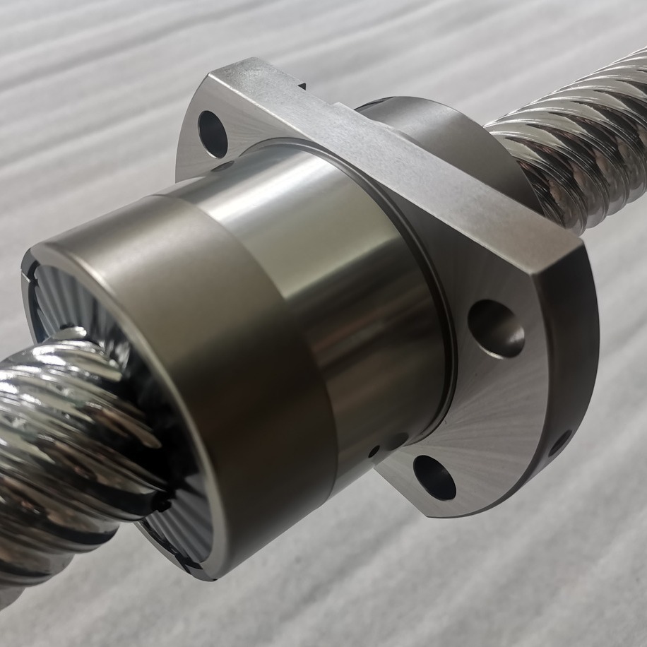 不锈钢梯形丝杆T8高速大导程多头滚珠丝杆法兰铜螺母台虎钳用