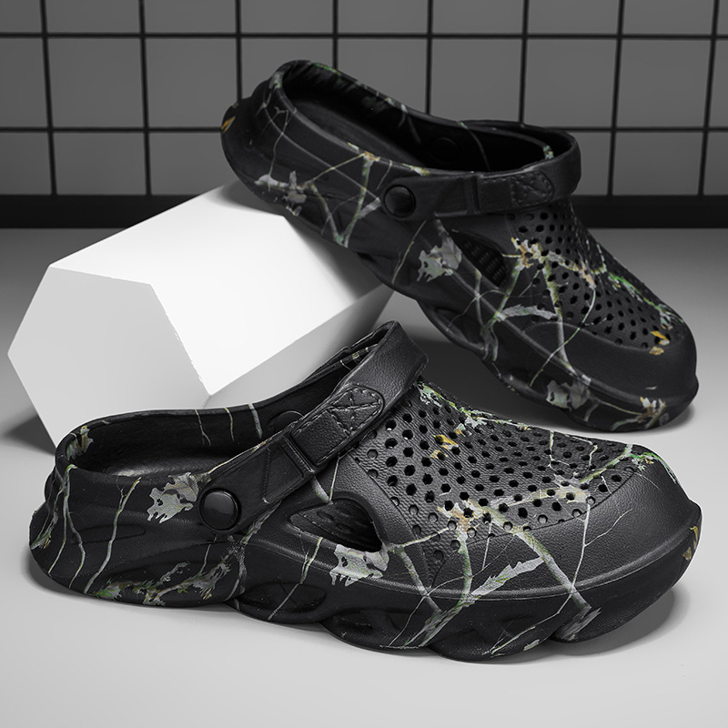 Transfronterizo tamaño 47 agujeros zapatillas de verano zapatillas de jardín al aire libre zapatillas de playa para hombres zapatillas frías