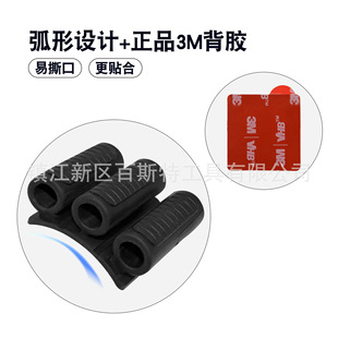 ✅The screwdriver head clip round hole adhesive storage strip 3M adhesive paste head quick-change three-hole storage