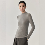 莱赛尔纯色套头羊毛衫纯色保暖简约高级打底衫内搭修身半高领上衣