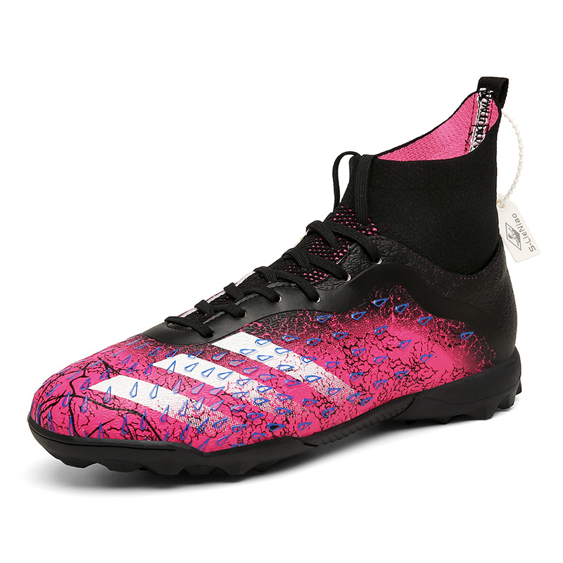 2022 transfronterizo más el tamaño Nuevo FGTF transpirable de los hombres de alta superior de uñas largas y cortas zapatos de fútbol zapatos de entrenamiento de hierba zapatos de fútbol