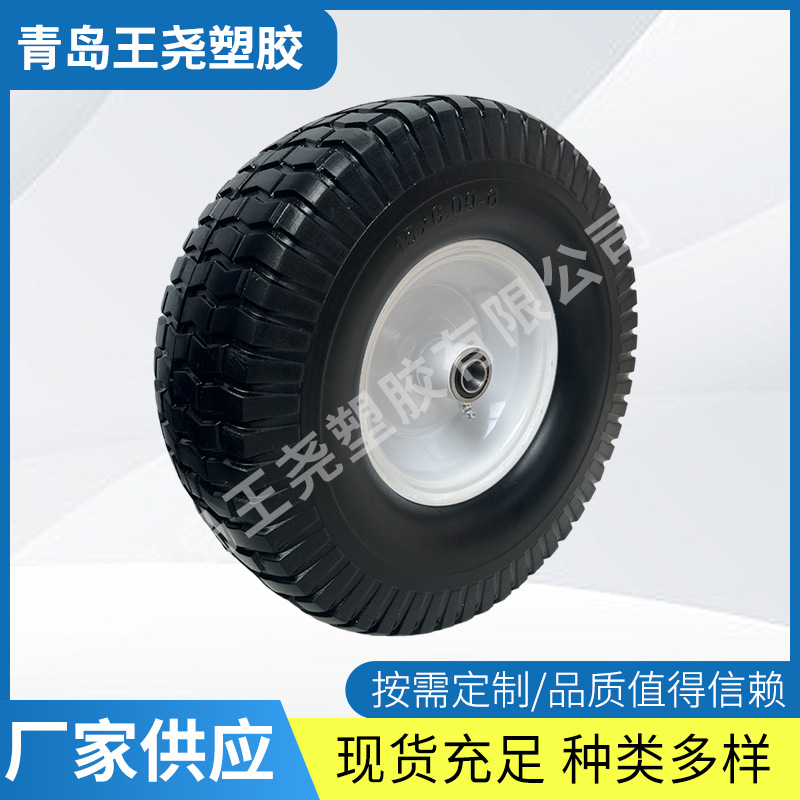 15X600-6发泡轮 割草机轮 实心轮聚氨酯PU重型轮割草机轮胎现货