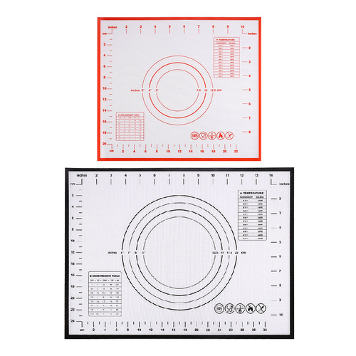 Baking pan mat silicone mat high temperature resistant kneading mat fondant transparent mat with scale baking baking tools
