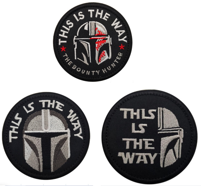 绣花标胶旗刺美 做刺绣徽章刺绣 热 销布贴徽跨境货魔术贴