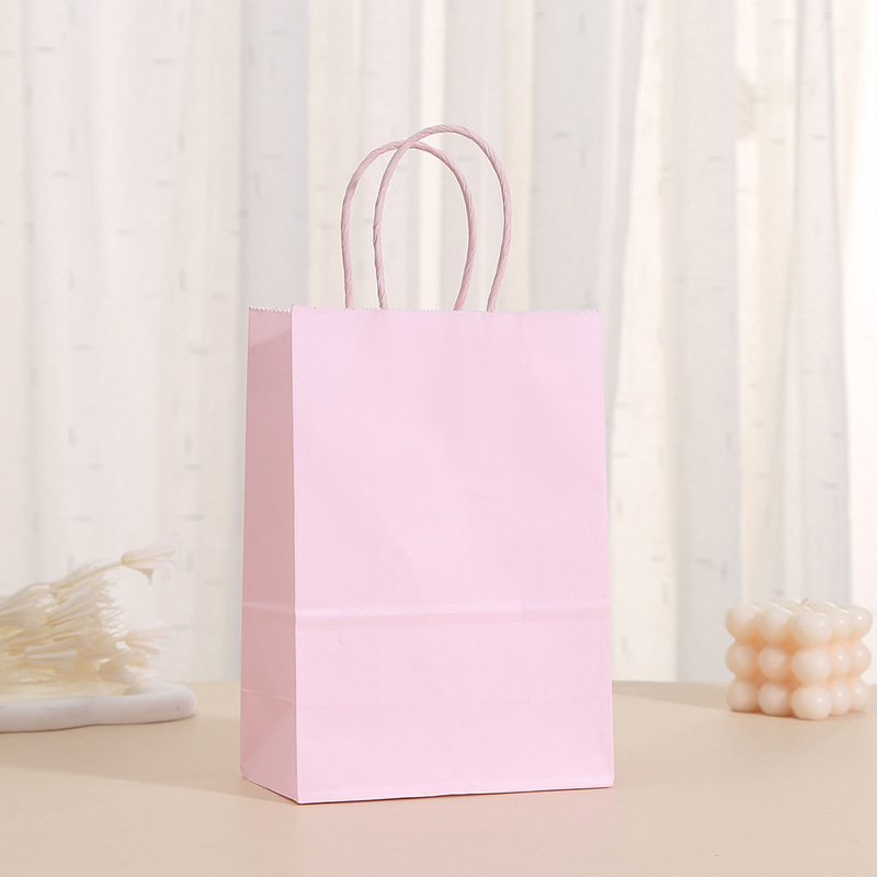 マカロン同色手提げ多色クラフト紙袋マカロン誕生日ギフトバッグ卸売りプリントショッピングバッグ手|undefined