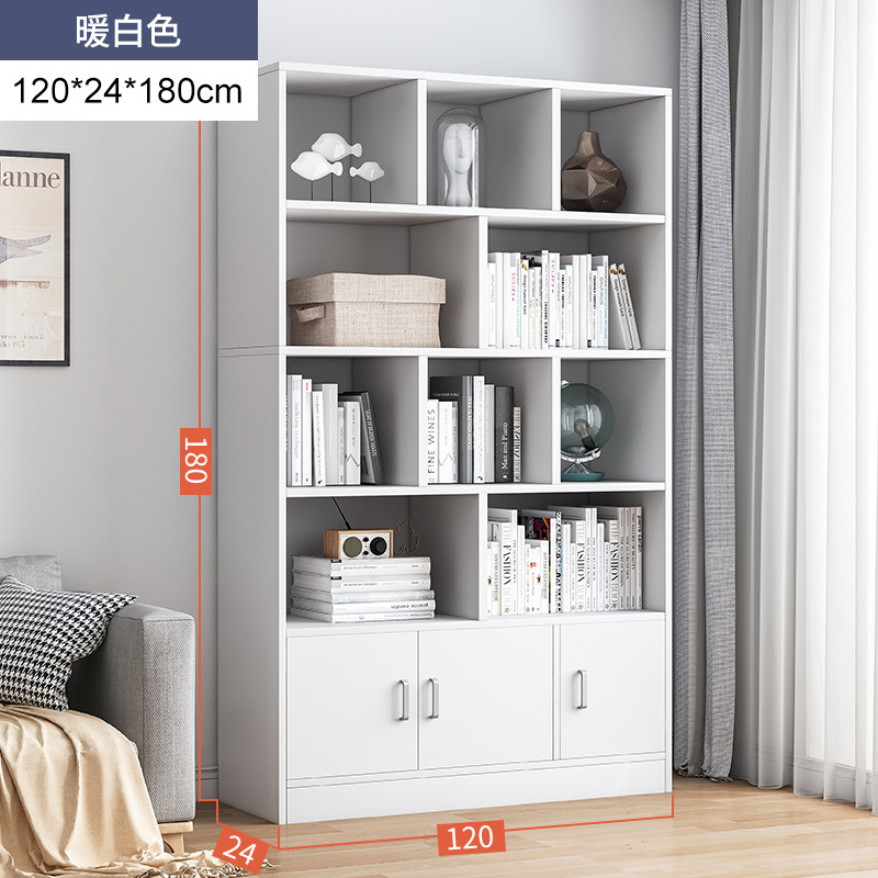 Estantería simple de piso a techo contra la pared Estante de sala de estar Estante de almacenamiento en capas Gabinete de almacenamiento integrado Estante simple para libros domésticos