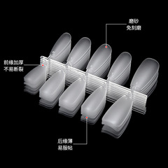 穿戴甲甲片延長甲透明磨砂超薄無痕免刻磨美甲店專用分碼指甲貼片