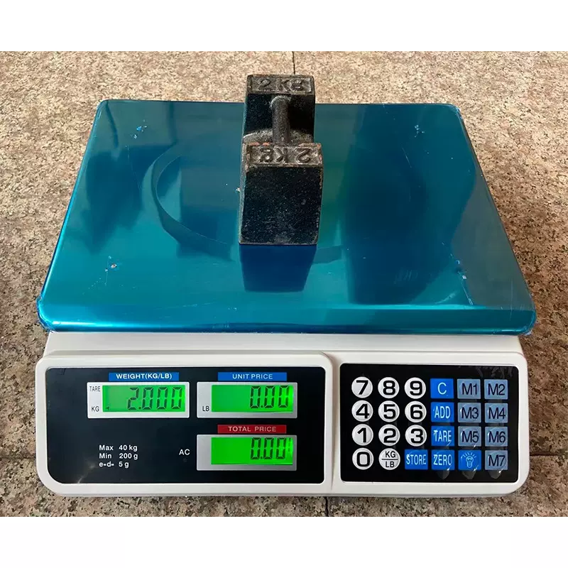 外贸英文版电子计价秤电子台秤精准桌秤水果蔬菜卖菜秤30kg/40kg