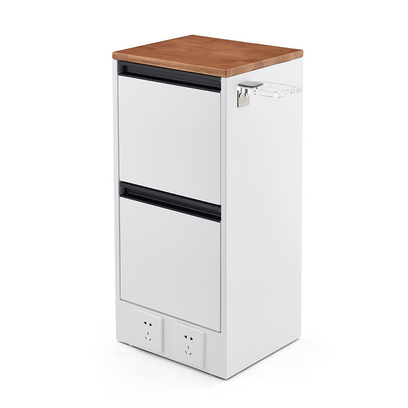 Barbería herramienta gabinete de acero inoxidable herramienta de peluquería Carro de peluquería de coche estante de almacenamiento multifuncional gabinete de polvo de corte de pelo