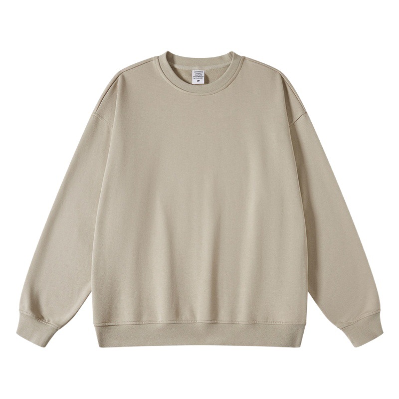 Ropa para Hombre BE, Otoño/Invierno 2025, Nuevo Estilo Americano, Marca de Moda, Color Sólido, Felpa Gruesa de 440G, Sudadera Holgada con Cuello Redondo para Hombre image 1