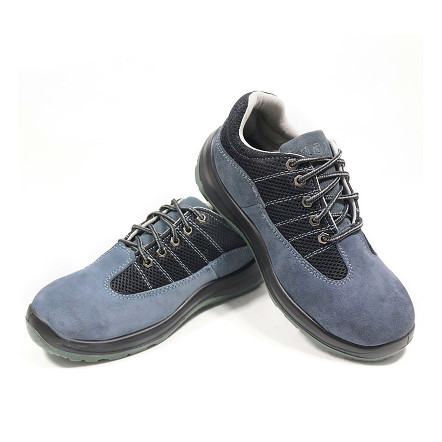 广州批发劳保鞋男透气钢包头防滑皮面安全鞋防砸防刺穿工作鞋防臭