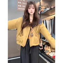 巨好看撞色连帽棉服外套女短款2025秋冬新款减龄休闲保暖棉衣棉袄