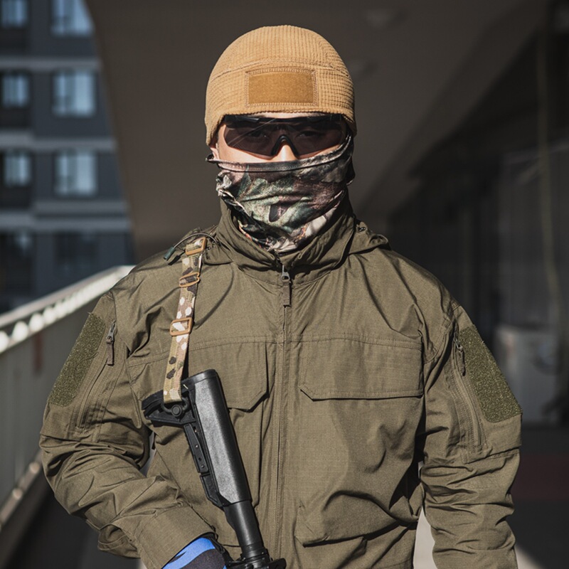 Square velvet autumn and winter men's and women's outdoor tactical fleece hat sports cold-proof warm mountaineering riding skiing running hat