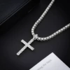Серебряный подвес, 20" теннисная цепочка