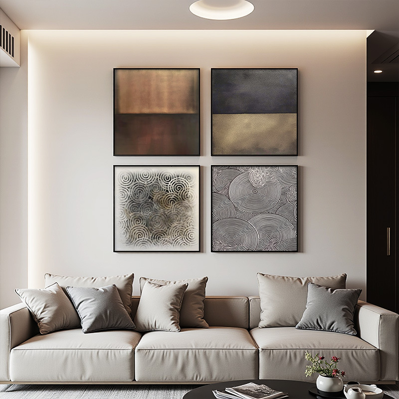 现代简约客厅装饰画抽象线条沙发背景墙挂画轻奢高级艺术组合壁画|undefined