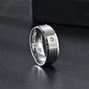 Genuine fashionable gemstone ring for beloved stainless steel, European style, 8mm, Korean style