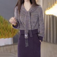 两件套秋冬款连衣裙女遮肉冬季新款冬裙加厚配大衣内搭打底裙