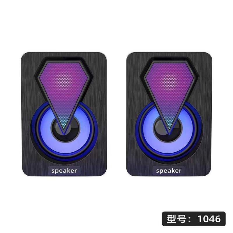 RGBのまぶしい色の電気は実際に馬の明かりのUSBデスクトップのサブウーファの音響のデスクトップの家庭用マルチメディアの有線のコンピュータのスピーカーを走ります。|undefined