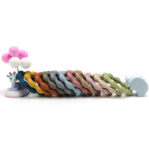 Jinhong Round Baby Teething Toy Silicone Teething Rod for Children, Boilable 