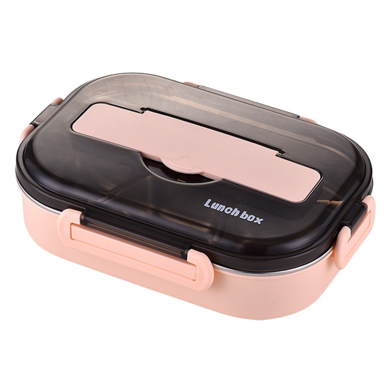 Caja de almuerzo aislada de acero inoxidable 304 para estudiantes de la escuela primaria grado alimenticio compartimento de los niños lonchera trabajador de oficina