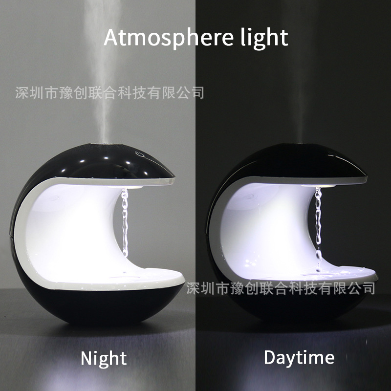 GH10 anti-gravedad humidificador gota de agua contracorriente contragravedad contracorriente ondas sonoras atomización compañero de invierno silencioso