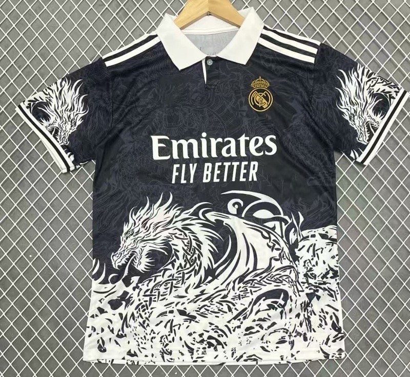 特别版足球服皇马巴西2526跨境短袖t恤休闲运动球衣球迷西甲球队|undefined