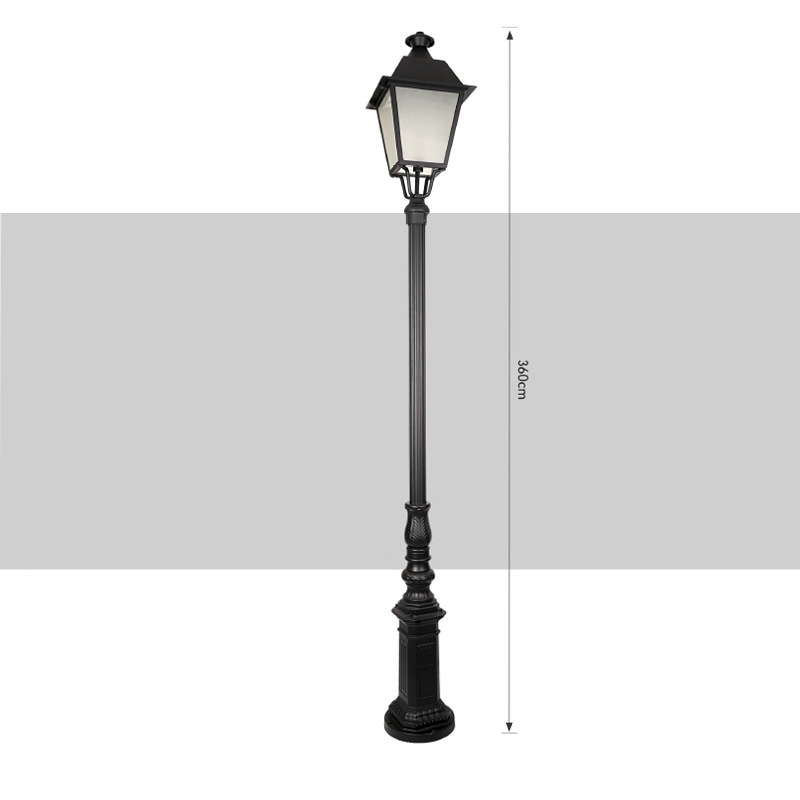 European-Style Die-Cast Aluminum Garden Light with 3.9m Square Glass Lampshades, Cross-Border Trade Led Garden Street Light European-Style Die-Cast Aluminum Garden Light with 3.9m Square Glass Lampshades, Cross-Border Trade Led Garden Street Light