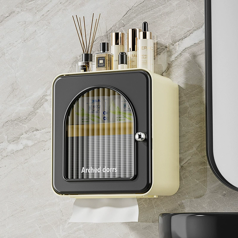 Домашняя ванная комната Пластиковая настенная коробка для полотенец для ванной комнаты