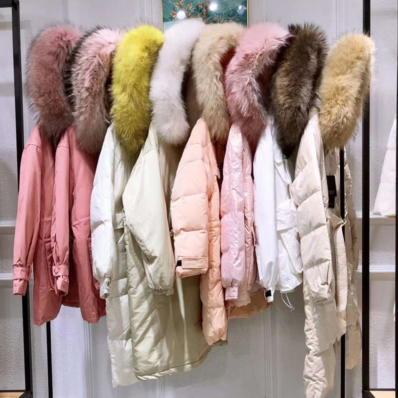 Xue Meichen Big Fox Fur Collar down Jacket for Women 2022 Winter New Long Thickeneded Fur Collar Parka down Xue Meichen Big Fox Fur Collar down Jacket for Women 2022 Winter New Long Thickeneded Fur Collar Parka down