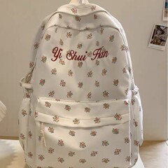 多用途花柄ソフトガールスクールバッグ女の子新鮮な大容量中学生バックパック大学生バックパックイン