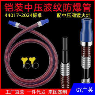 New national standard commercial gas pipe natural gas liquefied gas gas stove special stainless steel medium and high pressure corrugated gas pipe