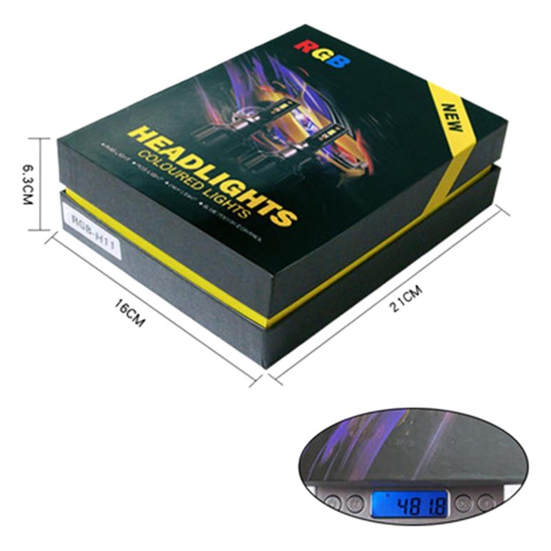 Transfronterizo del coche faro LED faro H7 colorido lámpara de control de sonido inalámbrico Bluetooth APP control RGB faro lámpara