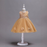 Летнее детское свадебное платье, юбка с бантиком, подходит для подростков