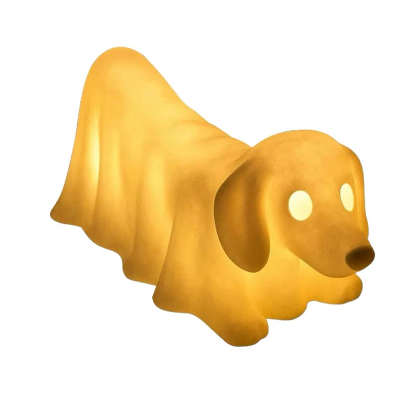 Dachshund Ghost Lamp腊肠犬鬼魂灯摆件树脂工艺品发光鬼狗|undefined