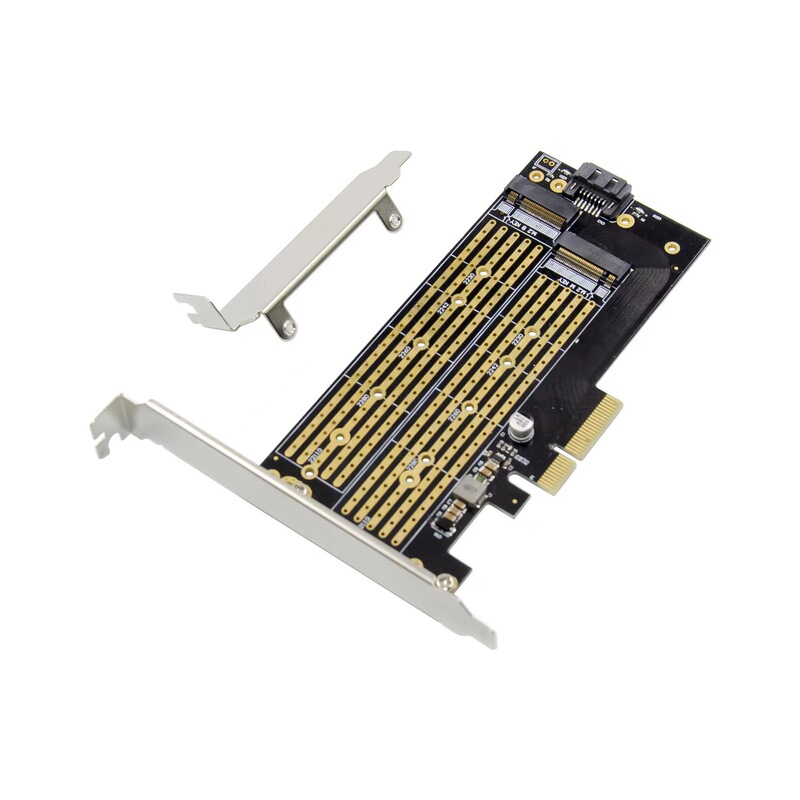 PCIeX4 to M.2 B/M KEY NVMe adapter NGFF SSD solid state disk transfer expansion card PCIeX4 to M.2 B/M KEY NVMe adapter NGFF SSD solid state disk transfer expansion card