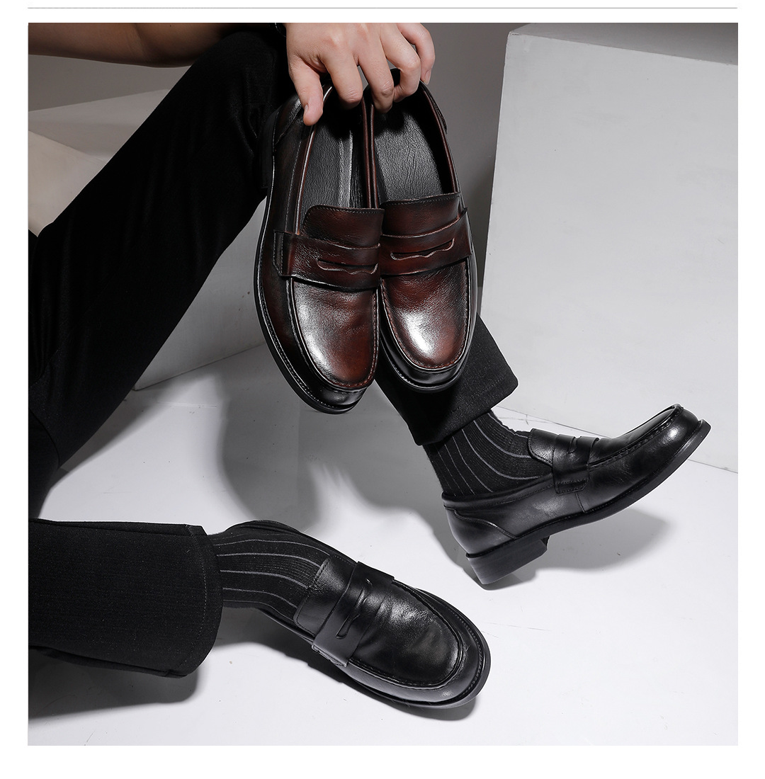 Vinter nye herre gummi ydersål slip-on business formelt tøj let luksuriøs high-end lige sko_voghion.com