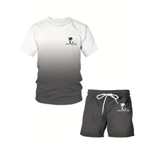 J 71530 Men's Printed Short Sleeve T-Shirt ��ʿӡ������ T ��