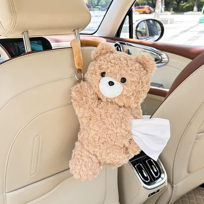 Car tissue box/set Hanging Type Creative Car Tissue - papa-bear-hanging-tissue-box-khaki