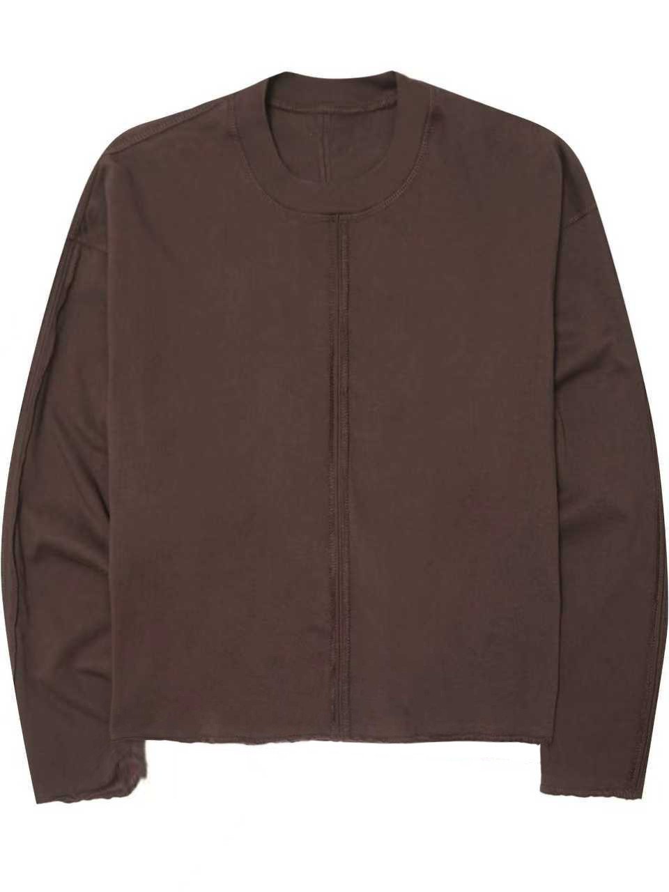 Los músculos locos de otoño nuevo hombre camisa de color sólido Europa y los Estados Unidos estilo casual lana borde de costura abierto chaqueta de manga larga para hombre