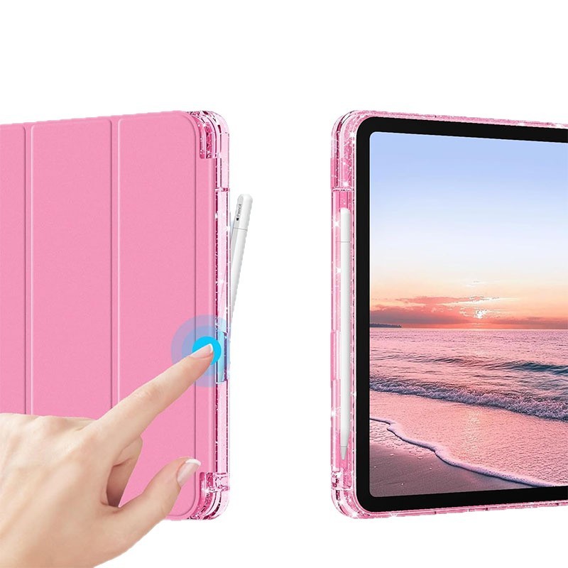 ipad11代保护壳ipadAir11平板套亚克力闪粉防弯带笔槽ipad保护套|undefined
