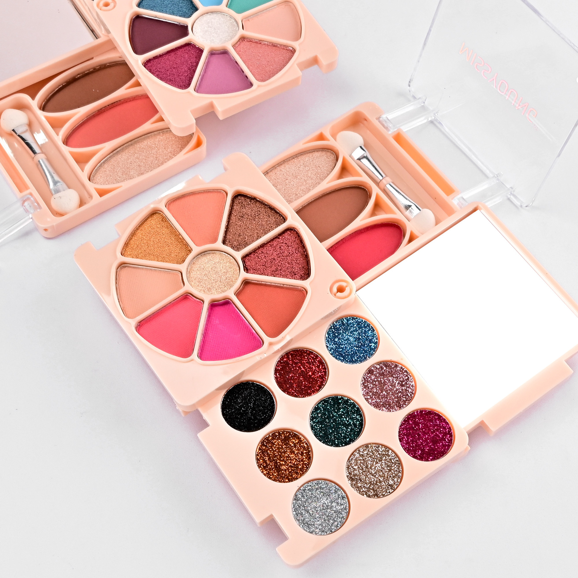 MISS YOUNG's new 21-color eyeshadow palette set, cross-border makeup gift set of Eyeshadow, Blush and glitter undefined