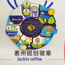 UV滴胶金属徽章定制 企业logo校徽团徽毕业纪念章胸牌厂家定制