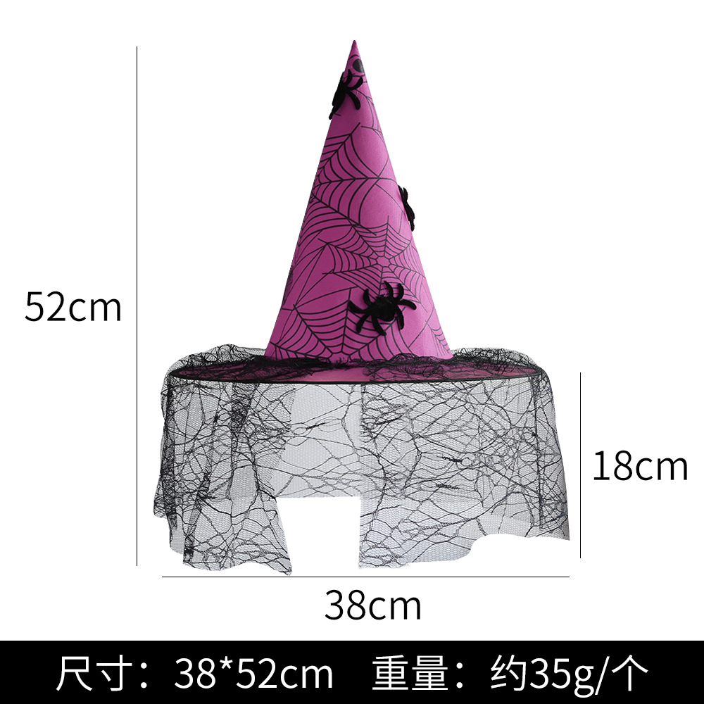Sombrero colgante de araña roja rosa