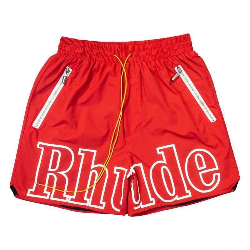 RHUDE ショーツ フォグ ハイストリート トレンド ブランド 巾着 3m レタープリント ヒップホップ ビーチ 5点式バスケットボールパンツ 男女兼用 ヒップホップ|undefined
