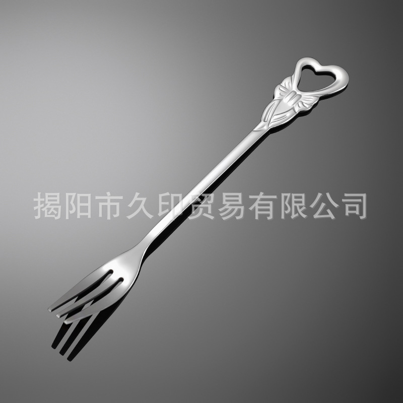 【410】러브 과일 포크 실버