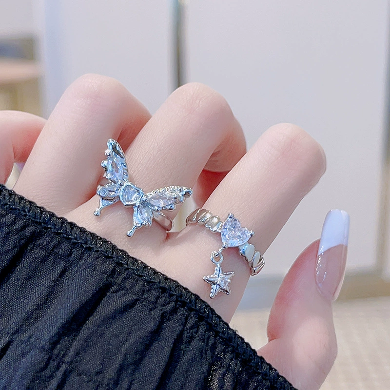 One size brand ring, high-quality style, 2 carat