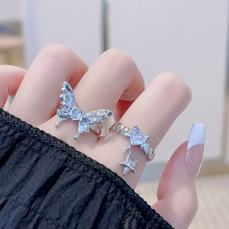 One size brand ring, high-quality style, 2 carat