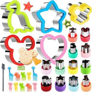 Amazon 28-piece sandwich mold dinosaur Mickey heart-shaped pocket toast fruit cutting mold suit