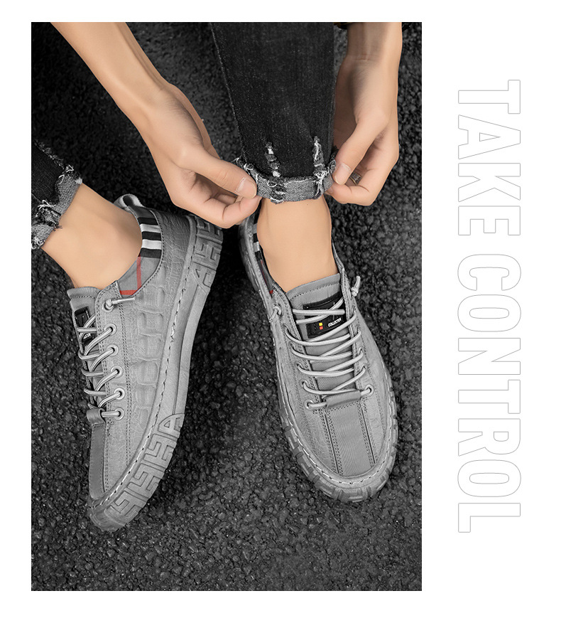 Comfortable and breathable 2023 ice silk spirit men's shoes spring and summer fashion trend board shoes ball canvas crocodile pattern casual shoes_voghion.com